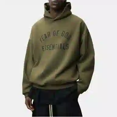 Fear of God Essentials Fleece Hoodie Olive