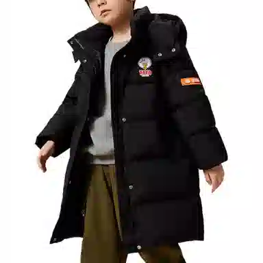 鸭鸭 字母印花连帽长袖加厚羽绒服 儿童款