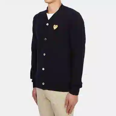 CDG Play Cardigan Blue