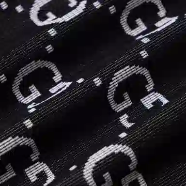 Gucci SS22 GG Jacquard Knit Top Black