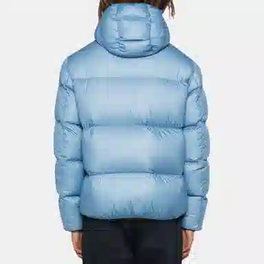 Moncler Hooded Zip Jacket Light Blue