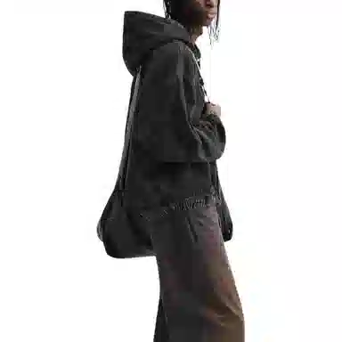 ZARA Denim Hoodie Black