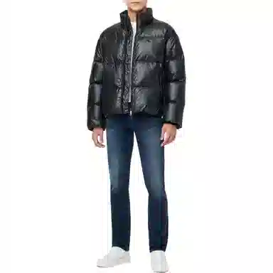 CALVIN KLEIN Jeans Short Loose Zip Cotton Jacket Black