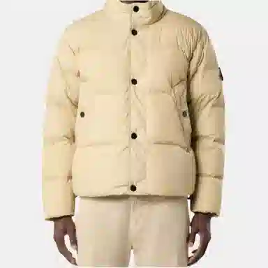 Stone Island Long Sleeve Zipper Pocket Down Jacket Desert