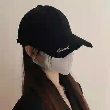 艾佳微 夏季字母刺绣大头围显脸小棒球帽 户外出行遮阳防晒百搭 棉 鸭舌帽 男女同款情侣款