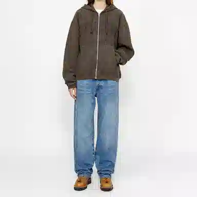Stussy FW24 ZIP HOODIE FADED GRAPHIC logo