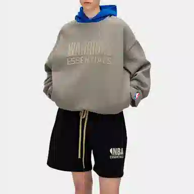 Fear of God Essentials x NBA Warriors Hoodie Warm Heather