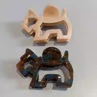 左欧 可爱小狗发抓醋酸板材抓夹 发夹 女款