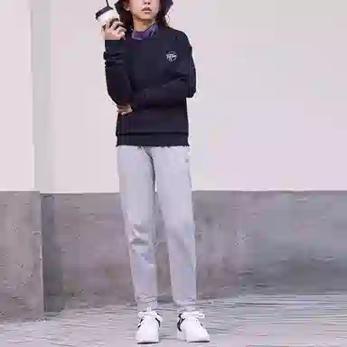 乔丹 字母印花束脚运动裤 女款