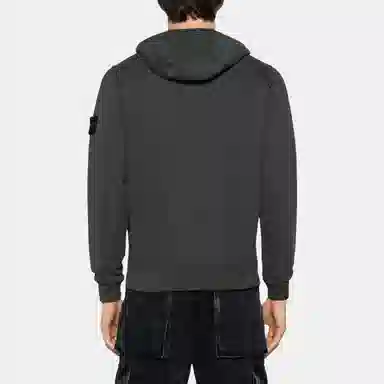 Stone Island FW23 Compass Zip Hoodie Lead Gray