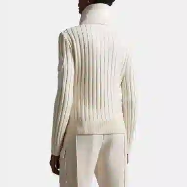 Moncler Padded Wool Cardigan Logo