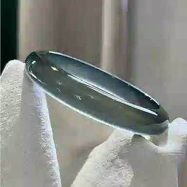 谧月珠宝 中式国潮国风复古典雅 小众设计高级清冷清透轻奢通勤旗袍 精致素净莹润光亮圆条甜蜜饰爱显白 玛瑙 玉石手镯 女款
