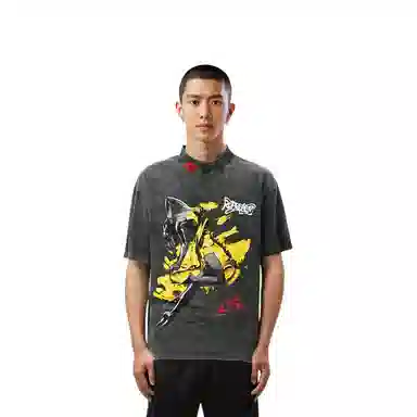 REPRESENT SS22 Retro Letter Print T-Shirt Grey