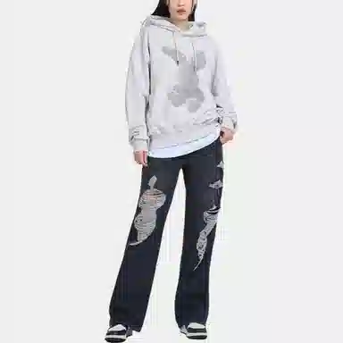acme de la vie ADLV Bunny Print Hoodie Gray