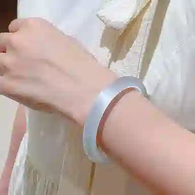 琉堇 新中式国潮复古汉服圆条美人镯 一步一响古风精致素雅气质叮当镯 扭环可调节#好运 玻璃猫眼 手镯 男女同款情侣款