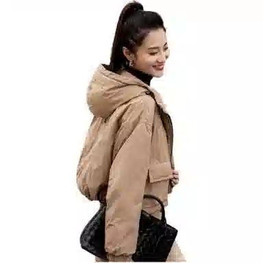 鸭鸭 纯色拉链长袖羽绒服 女款