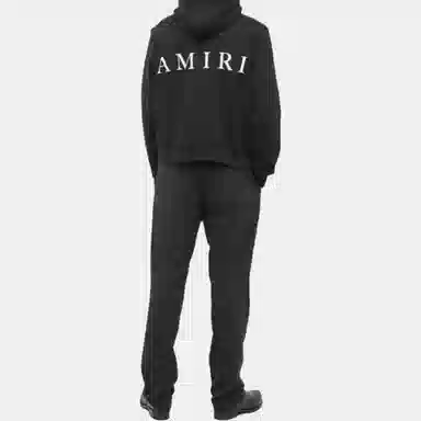 AMIRI Letter Print Hoodie Black