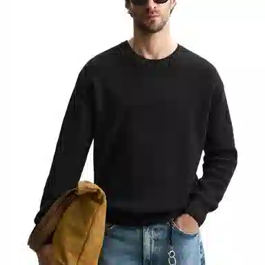 ZARA Loose Ribbed Crewneck Sweater