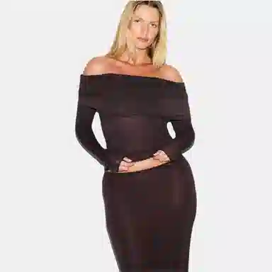 SKIMS SHEER MODAL OFF THE SHOULDER TOP FW25T