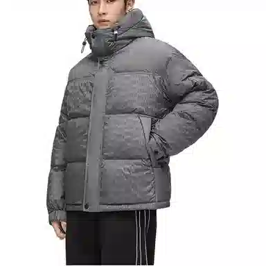 鸭鸭 鹅绒冬季保暖简约休闲时尚舒适抗寒连帽羽绒服 男款