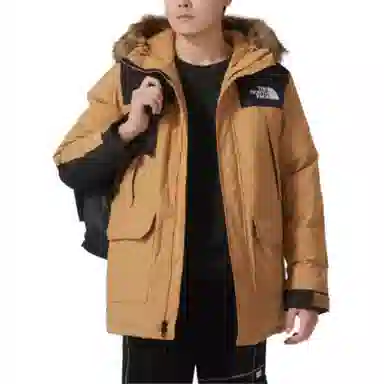 The North Face Logo Zip Hoodie Brown