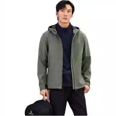 探路者 城市户外系列 纯色简约百搭舒适连帽夹克外套 男款 灰湖绿