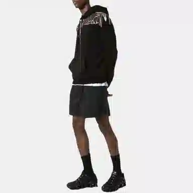 Marcelo Burlon Wing Print Hoodie Black