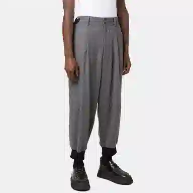 Y-3 Logo Button Waist Track Pants Grey