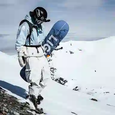 中国李宁 滑雪系列 束脚宽松防水工装运动滑雪裤 男女同款 黑白