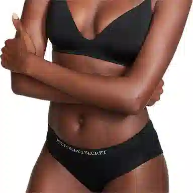 Victoria's Secret Seamless Hiphugger Panty Black 1