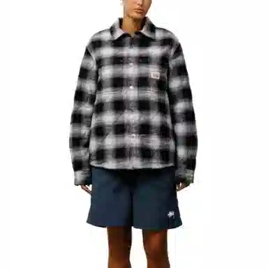 Stussy FW25 QUILTED PLAID SHIRT JACKET