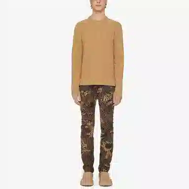 Givenchy Logo Print Jeans Brown