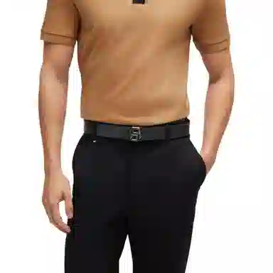 HUGO BOSS Mercerised-Cotton Slim-Fit Polo Shirt With Contrast Stripes Polo