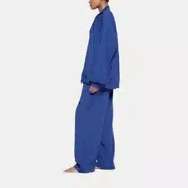 SKIMS Track Woven Nylon Oversized Jacket Cobalt