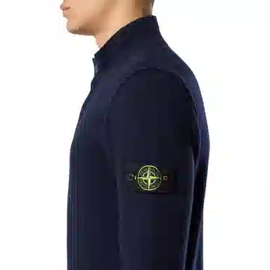 Stone Island Badge Button Turtleneck Sweater