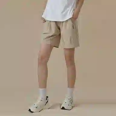 乔丹 纯色梭织透气宽松休闲短裤 女款