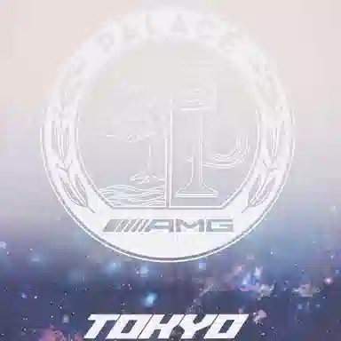 PALACE x AMG SS22 Tokyo T-Shirt Tan Blue T