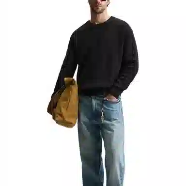 ZARA Loose Ribbed Crewneck Sweater