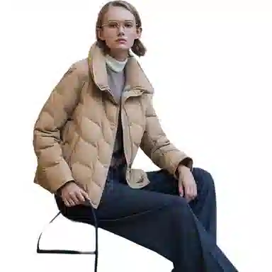 坦博尔 鹅绒无缝直充简约立领羽绒服 女款