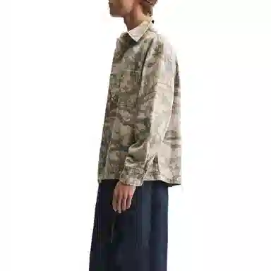 ZARA Abstract Print Jacket Brown