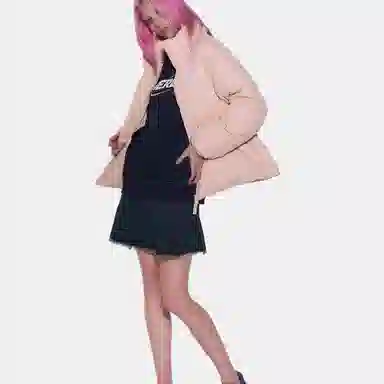 NERDY Classic Logo Down Jacket Pink