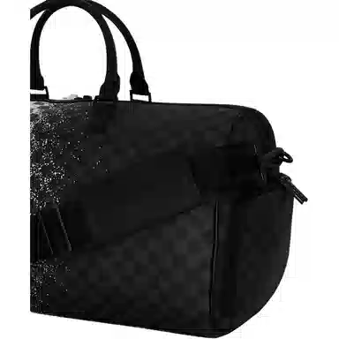 SPRAYGROUND Shark Mouth Graffiti Checkerboard PVC Bag