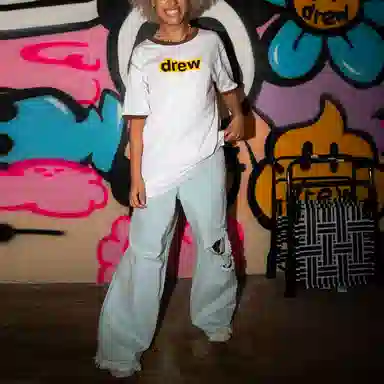 Drew House Ultra Wide Leg Jean Distressed Vintage Indigo