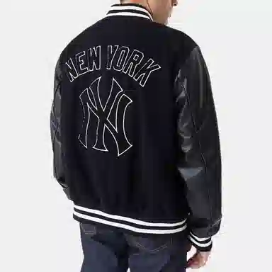New Era Varsity Jacket Black