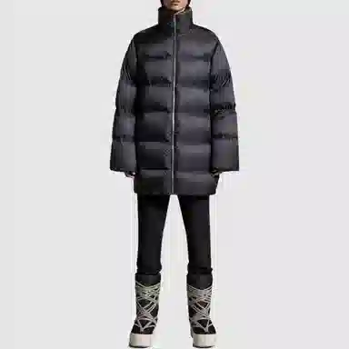 Moncler x Rick Owens Black Long Down Coat