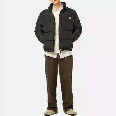 Lee Logo Hooded Down Jacket
