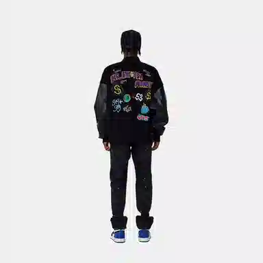 MR.ENJOYDA MONEY FW21 Baseball Jacket Black