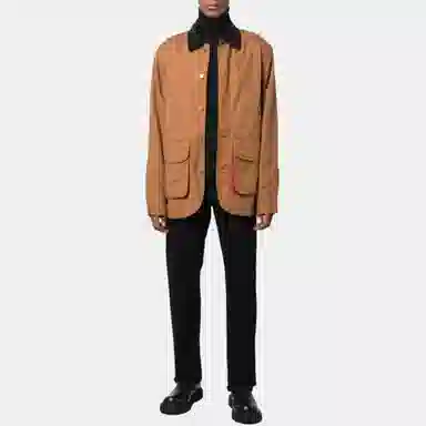 Carhartt WIP Loose Button Collar Jacket Brown