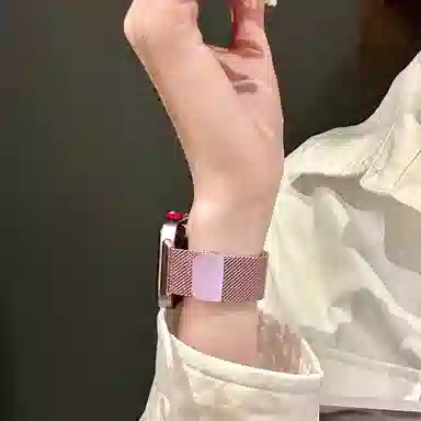 拓玛斯 华为适用 手表表带 不锈钢材质 一体米兰尼斯磁吸百搭  夏天必备男女通用