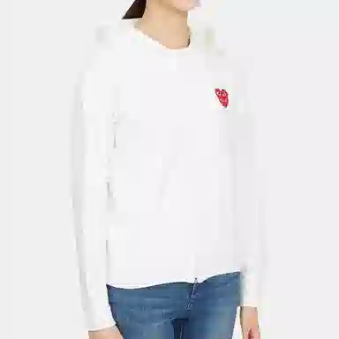 CDG Play Hoodie White